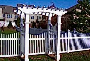 White fence in front of home 