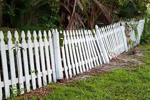 white fence