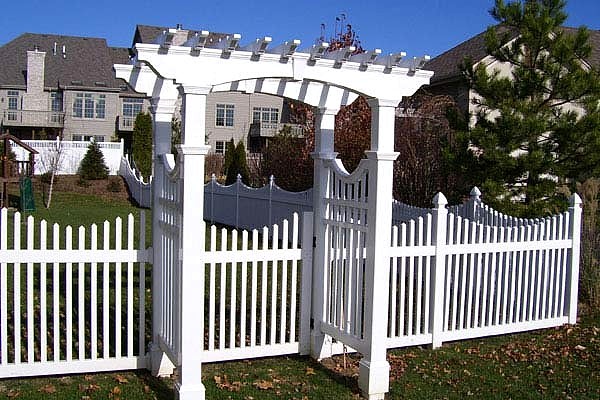 white fence