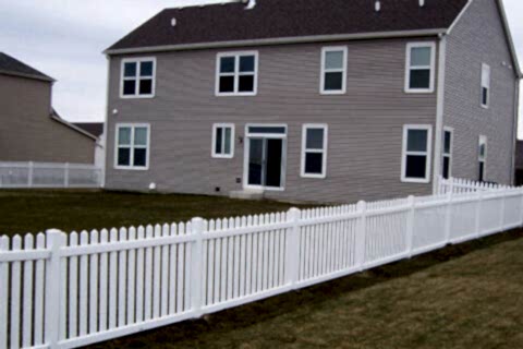 The Big house with white wooden fence at Batavia, IL