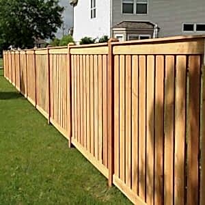 Wood fence design in Chicagoland