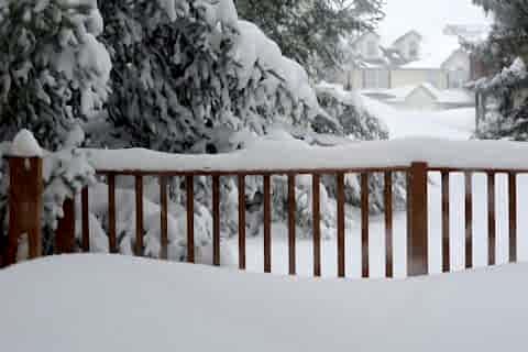 The Fence in the snow at Batavia, IL