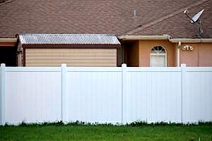 White fence for back yard