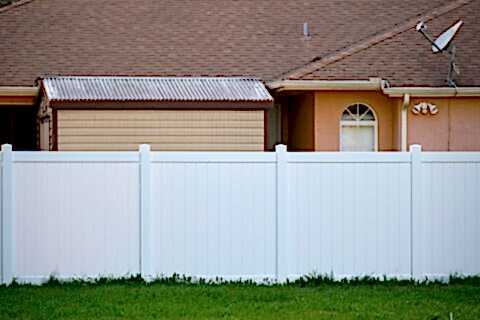 White fence for back yard